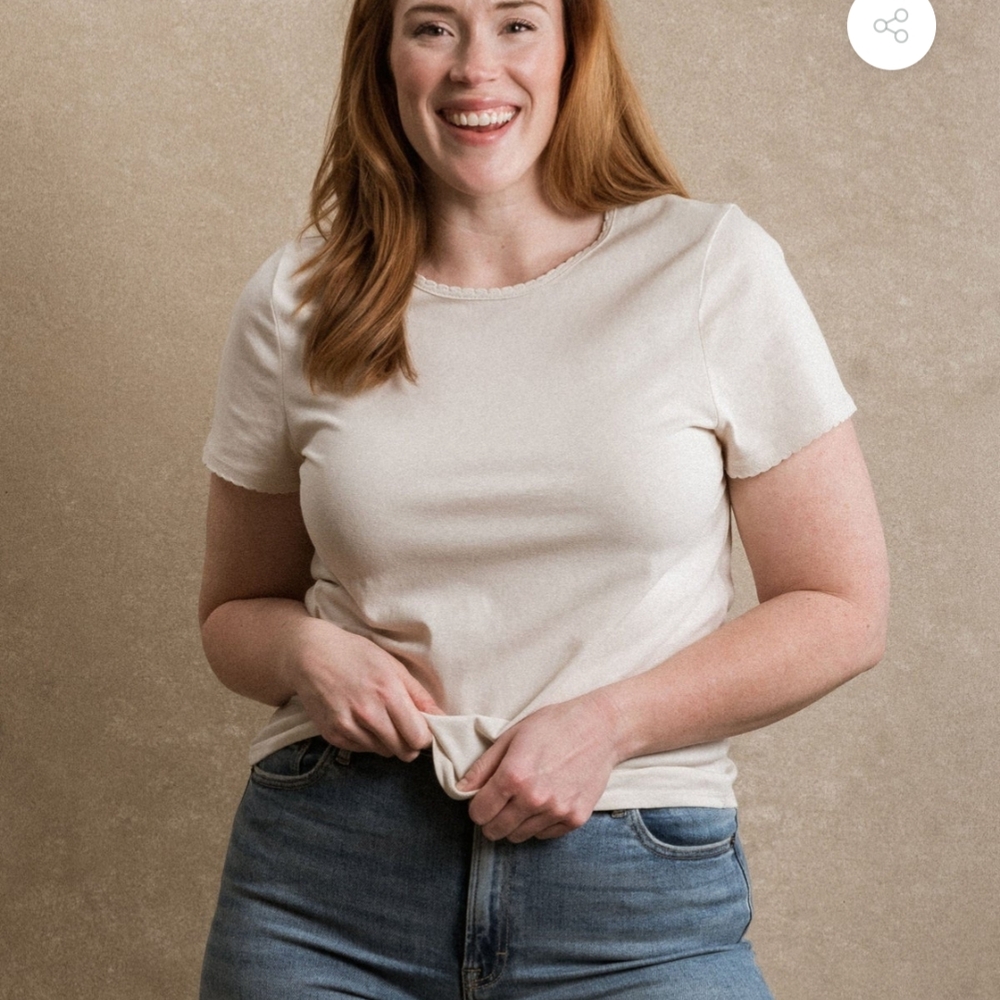 NWT Neuflora Tessa Tee In Cream